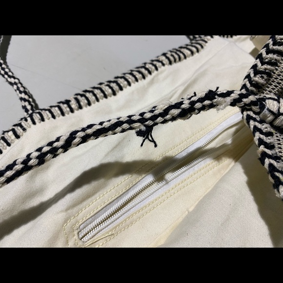 Tote Bag xl Jute Cotton with Pockets - Picture 2 of 4